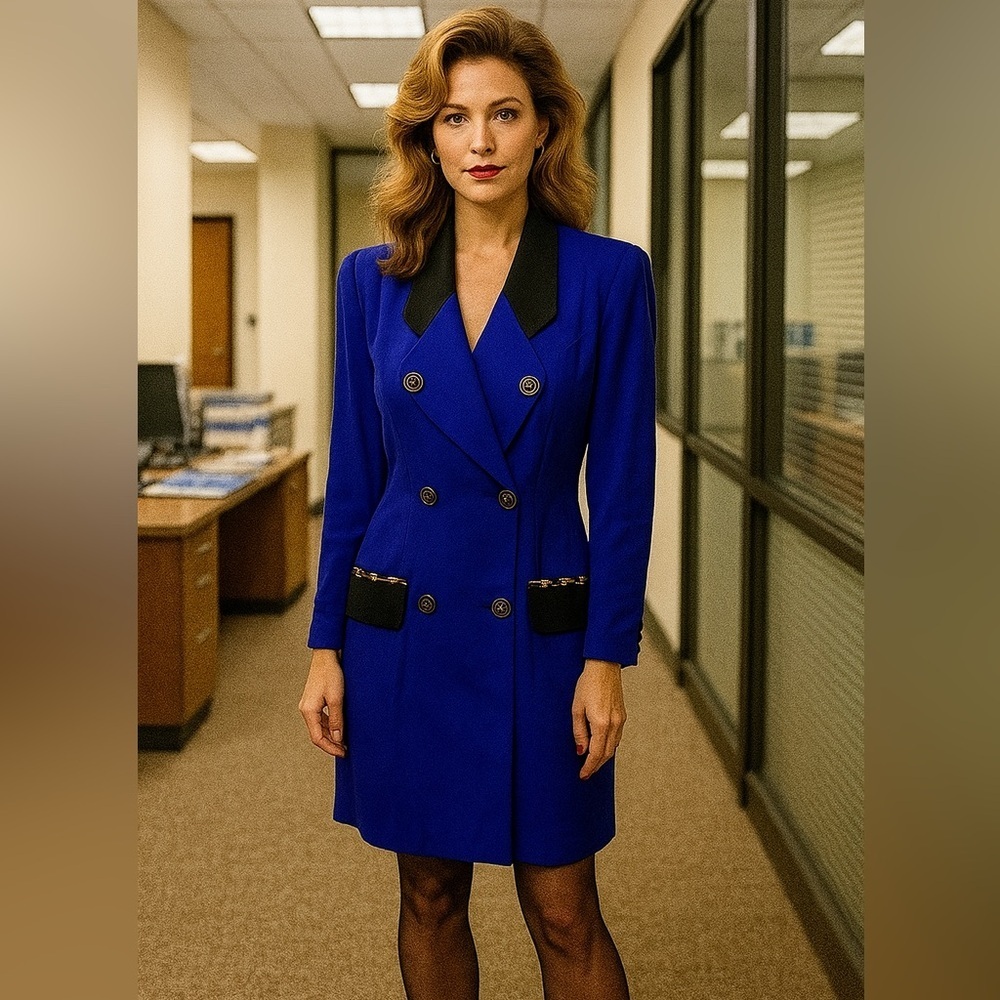 VINTAGE Suzy Creamcheese double breasted blazer dress